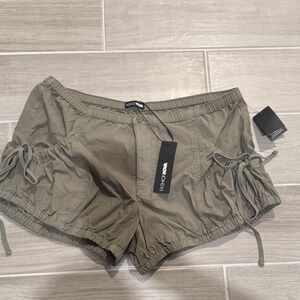 Fashion Nova Khaki Cargo Shorts